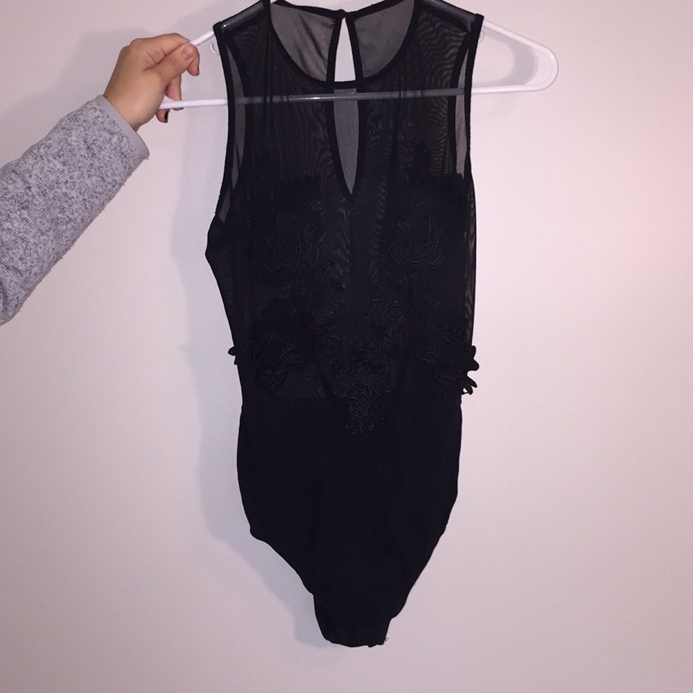 Floral lace bodysuit